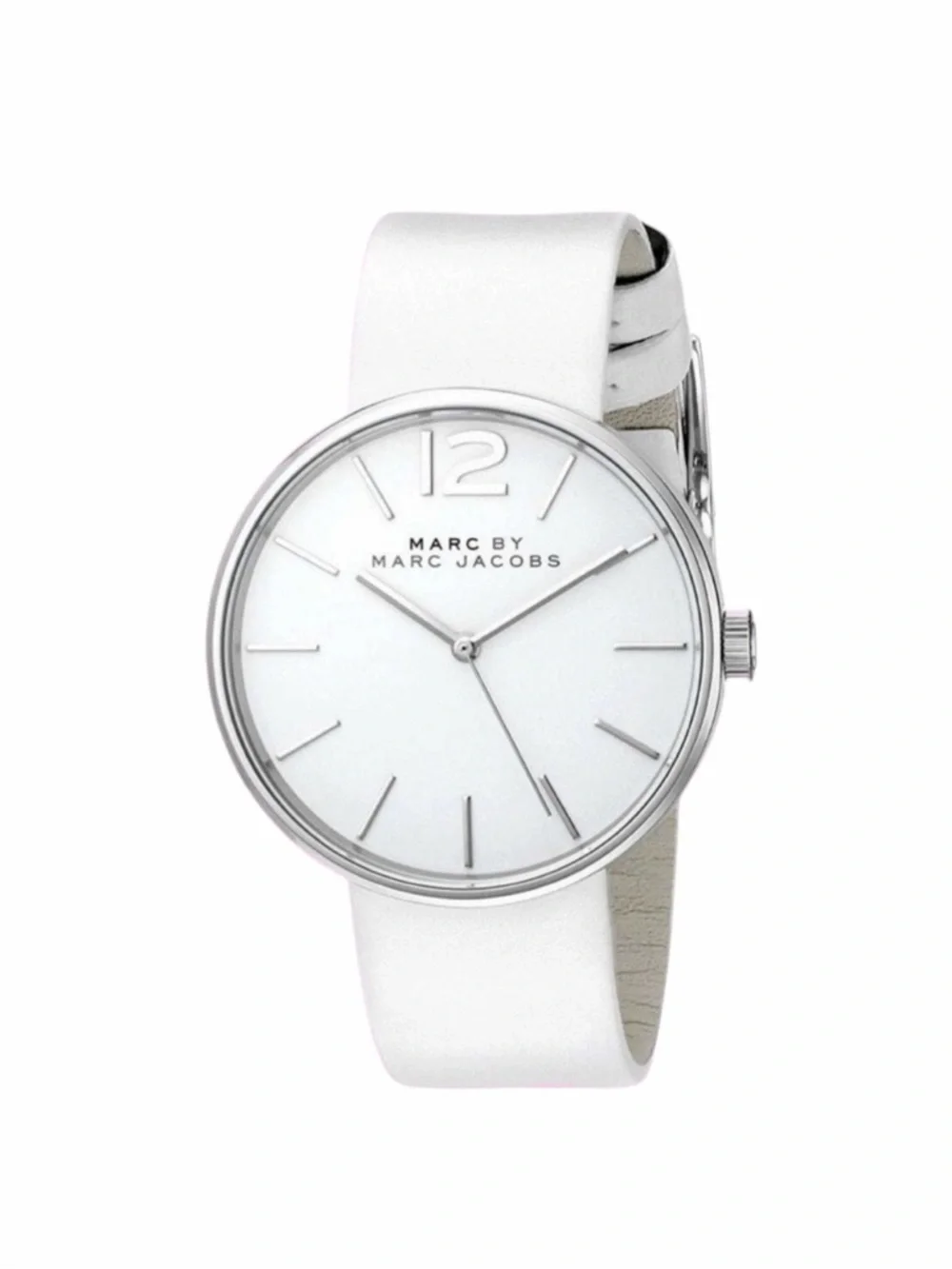 Marc Jacobs Authentic MBM1361 Peggy White Leather‎ Women's Quartz Strap Watch